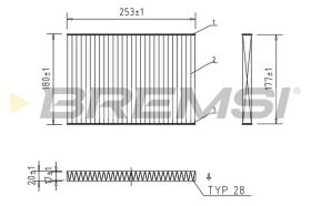 BREMSI FC2587C - CABIN FILTER TESLA
