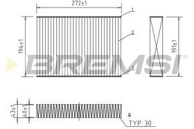 BREMSI FC2588C - CABIN FILTER JAGUAR, LAND ROVER