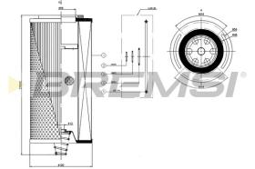 BREMSI FL1736 - OIL FILTER MAN, MERCEDES-BENZ, NEOPLAN