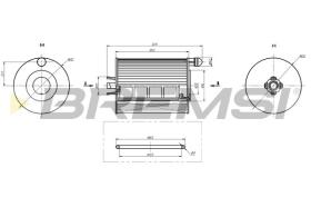 BREMSI FL2352 - OIL FILTER AUDI