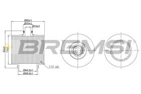 BREMSI FL2544 - OIL FILTER VOLVO