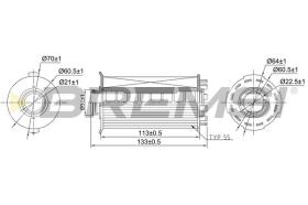 BREMSI FL2548 - OIL FILTER PORSCHE