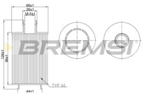 BREMSI FL2570 - OIL FILTER ALFA ROMEO