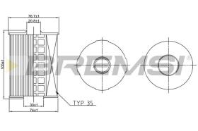 BREMSI FL2589 - OIL FILTER FIAT
