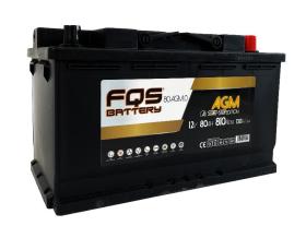 FQS BATTERY FQS80AGM0 - BATERIA AGM L4 12V 80AH 810A EN + D 310 X 175 X 190