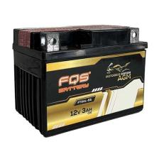 FQS BATTERY FTX4LBS - BATERIA MOTO FQS AGM 12V 3AH 50A CCA +D