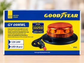 ROTATIVOS GY09MWL - ROTATIVO GOODYEAR 12V-24V LED BASE MAGNETICA